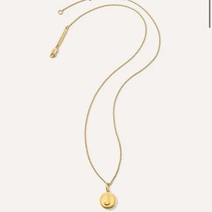 Kendra Scott J Coin Pendant Necklace 18K Gold Vermail